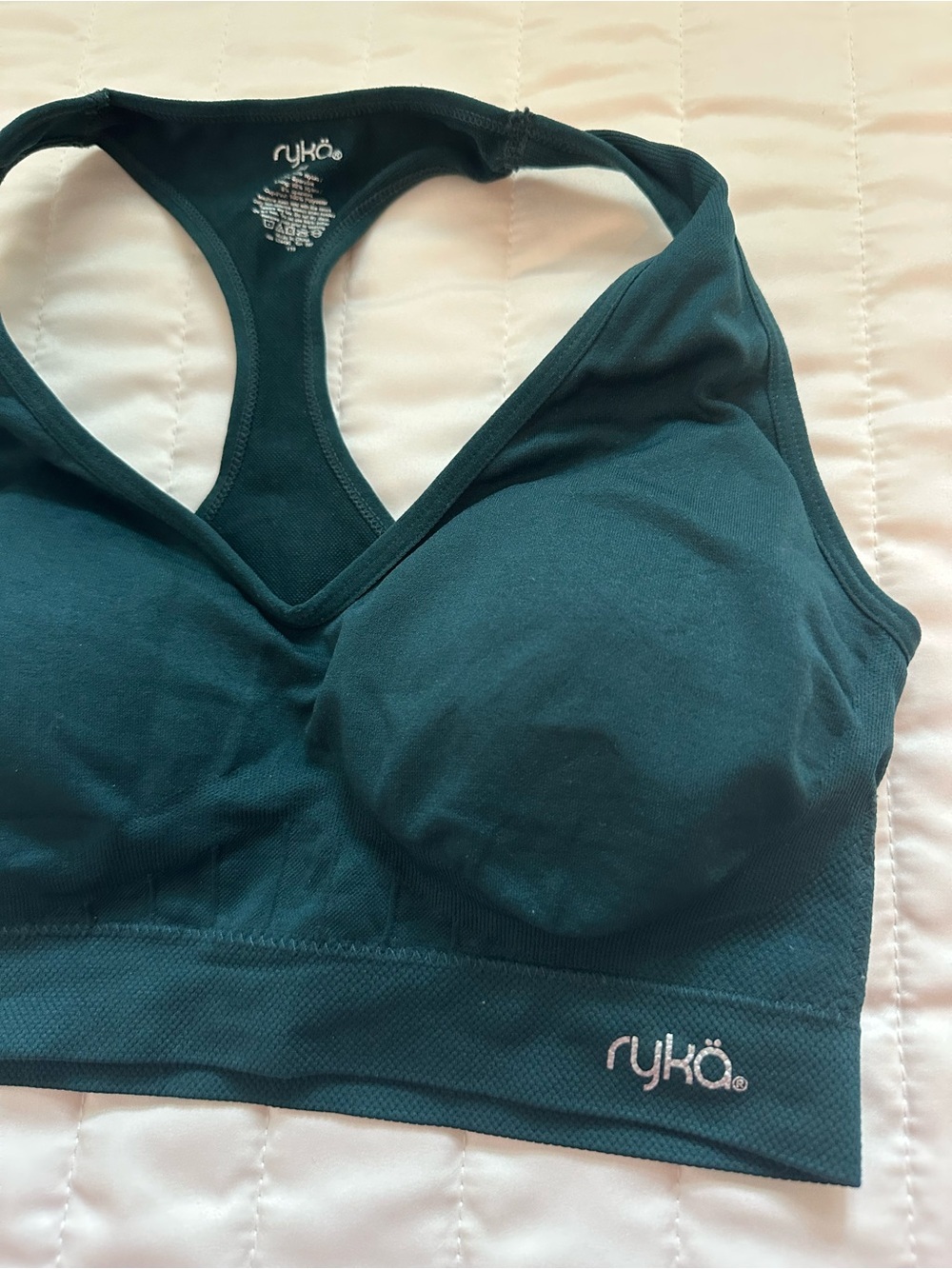 Ryka Women's Dark Teal Racerback Sports Bra Size M - Picture 2 of 4